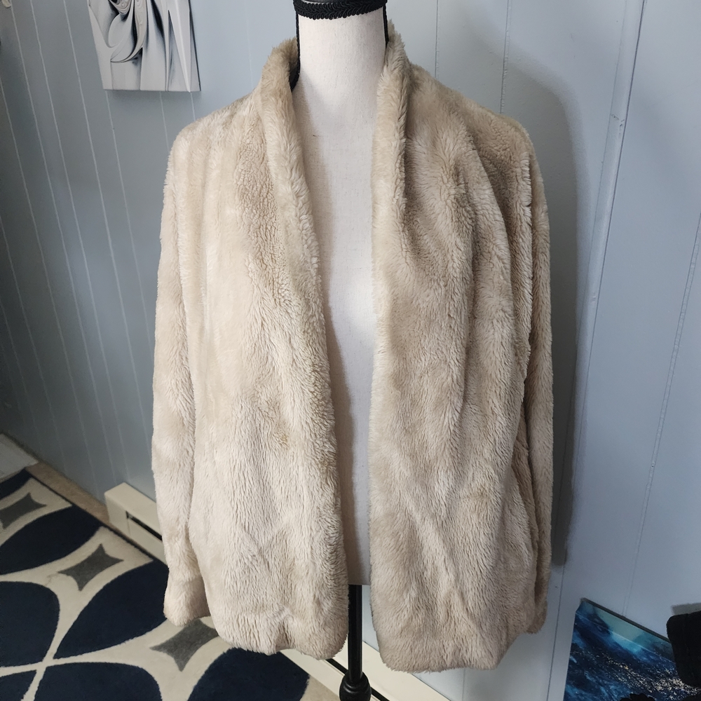 Vintage 1950's Borgana Casual Corner Cream Teddy Jacket